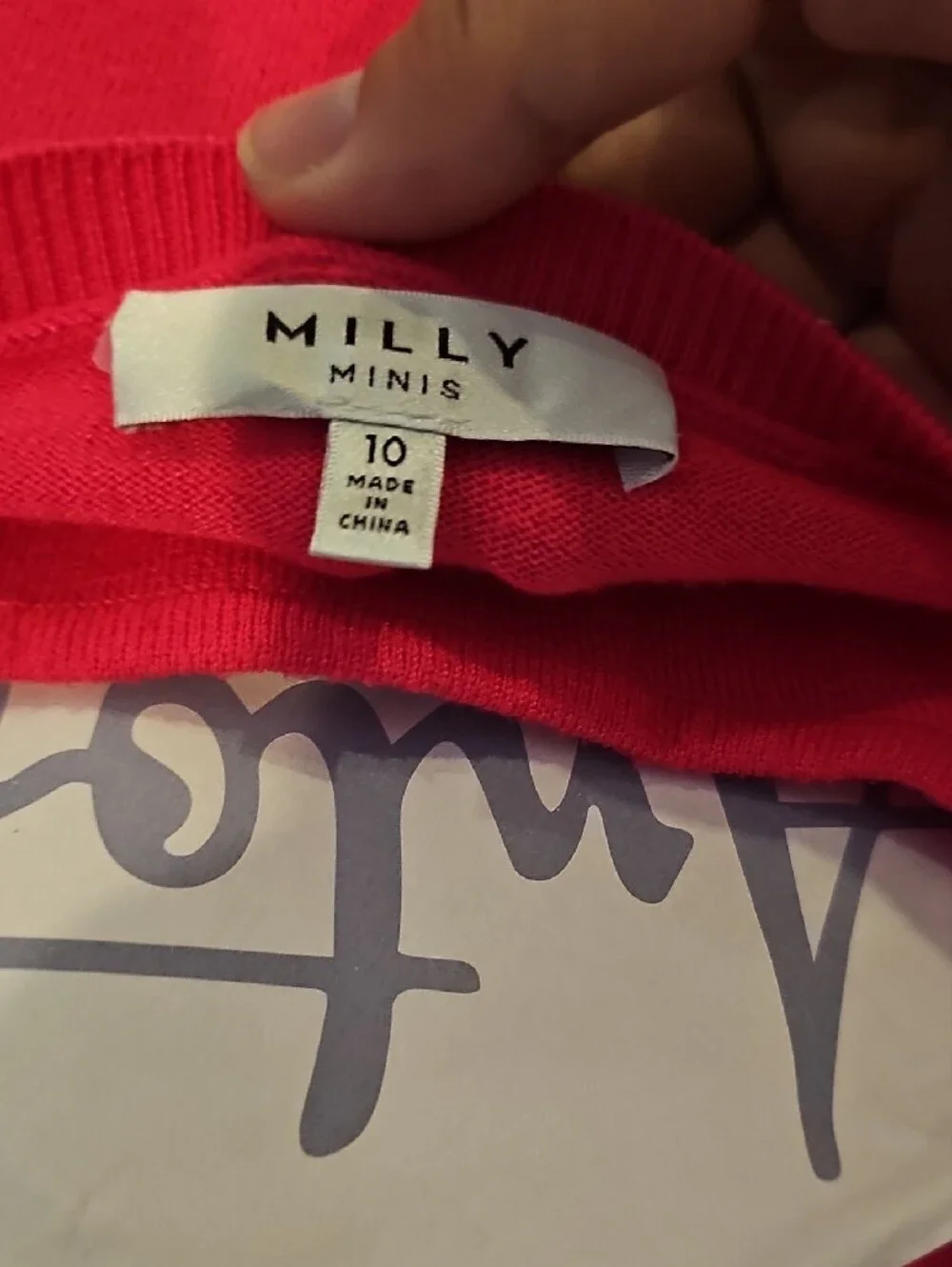 Milly Minis Hot Pink Black Colorblock Knit Dress With Cardigan Size 10